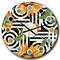 Designart 'Retro Floral Botanical Ii Mid-Century Modern Wall Clock